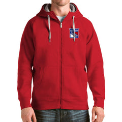 New York Rangers Antigua Logo Victory Full-Zip Hoodie Discount