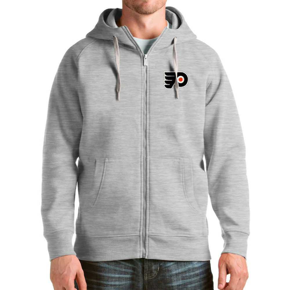 Philadelphia Flyers Antigua Logo Victory Full-Zip Hoodie On Sale