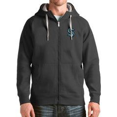Seattle Kraken Antigua Logo Victory Full-Zip Hoodie Outlet