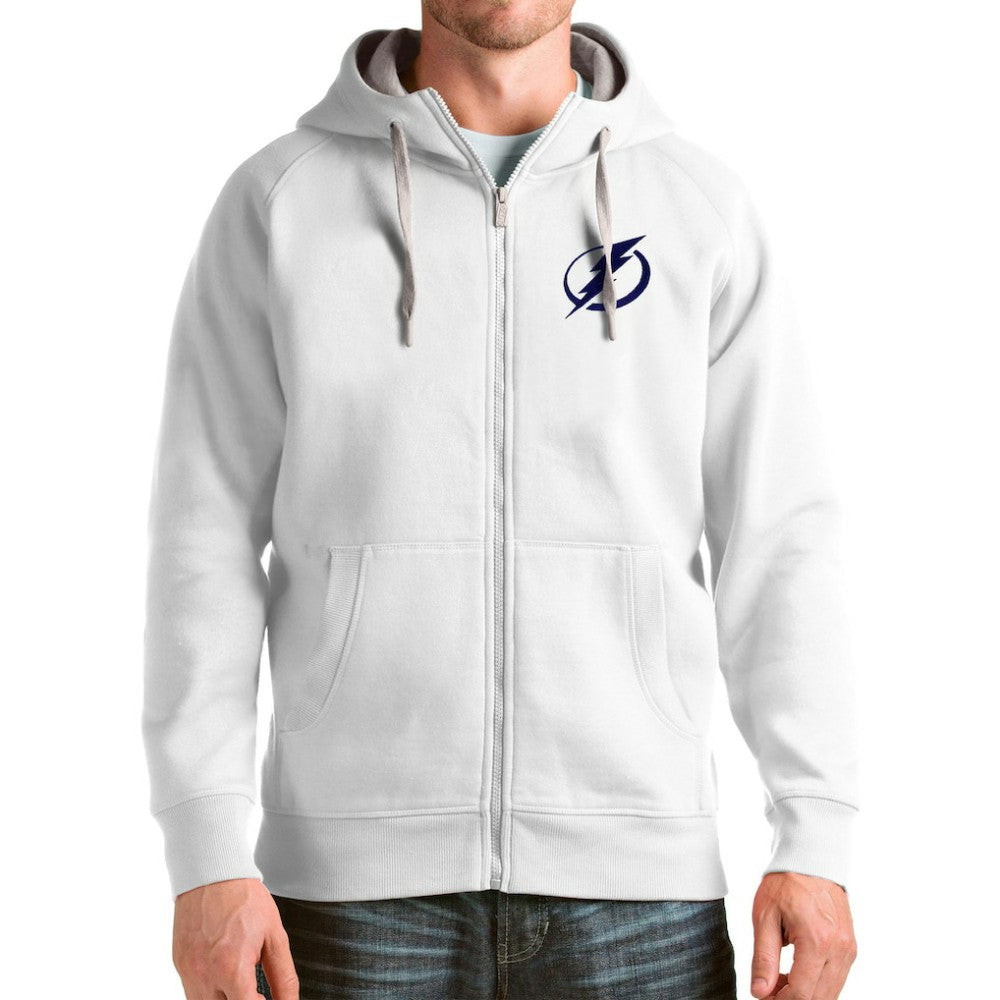 Tampa Bay Lightning Antigua Logo Victory Full-Zip Hoodie Outlet