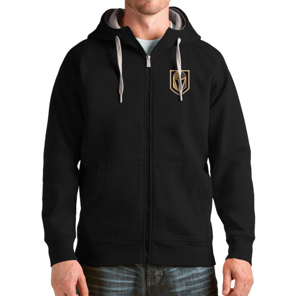 Vegas Golden Knights Antigua Logo Victory Full-Zip Hoodie Sale