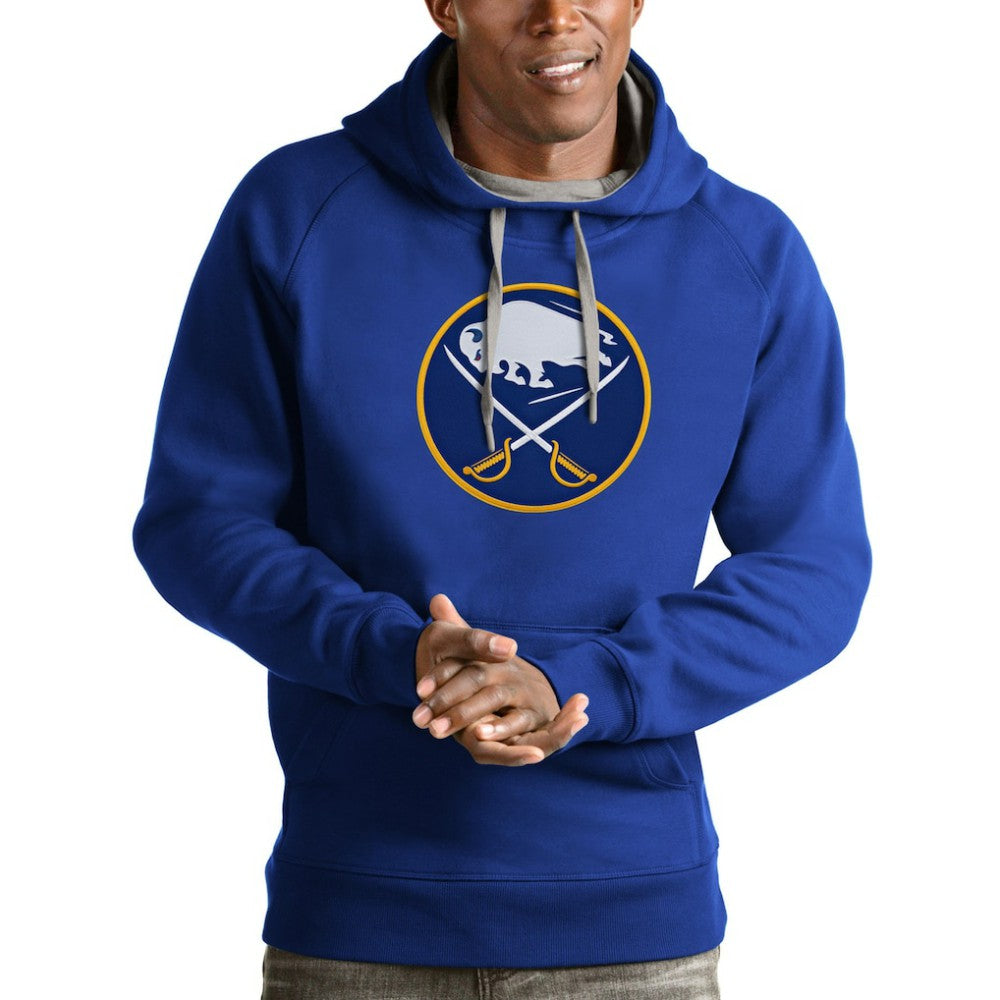 Buffalo Sabres Antigua Logo Victory Pullover Hoodie For Sale
