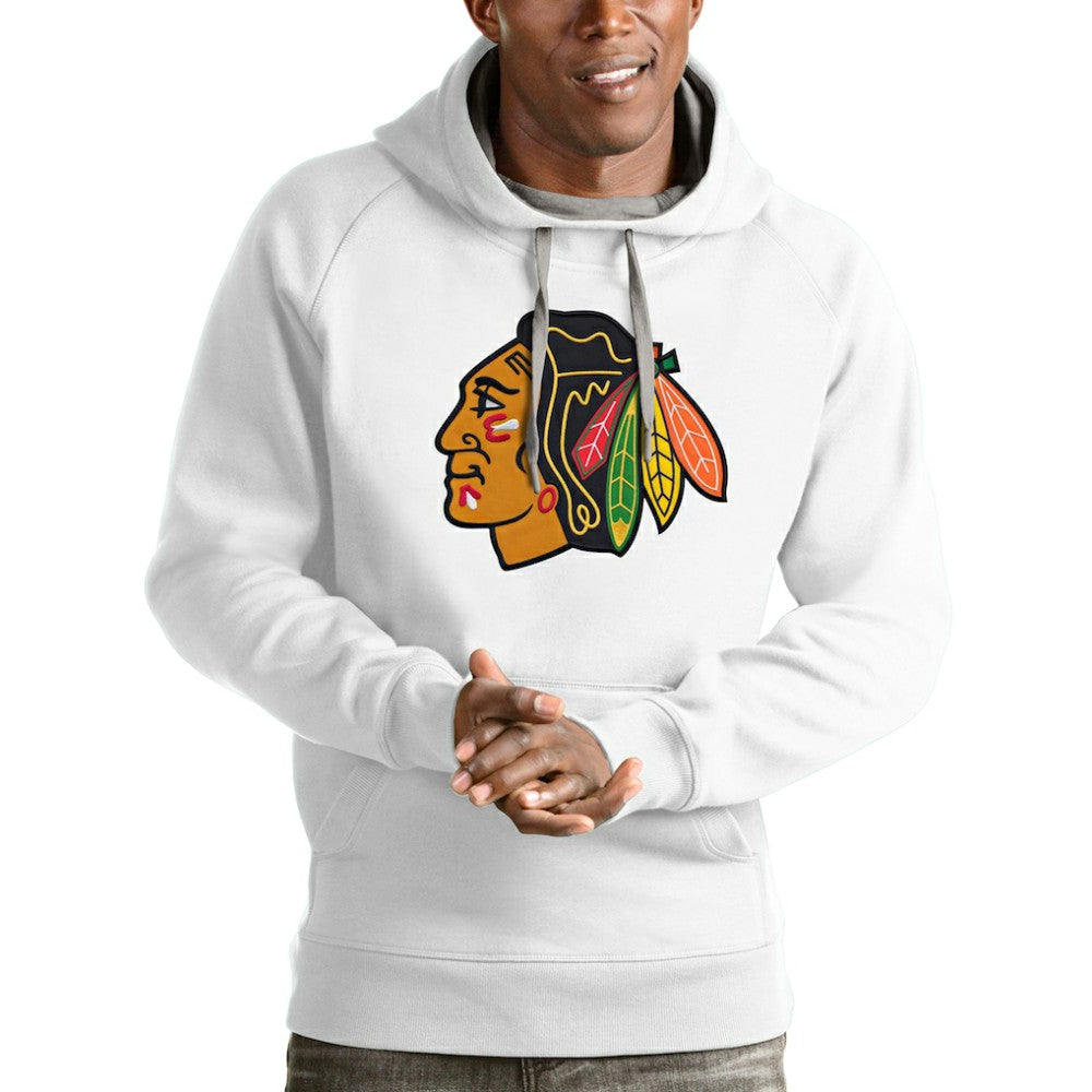Chicago Blackhawks Antigua Logo Victory Pullover Hoodie Online