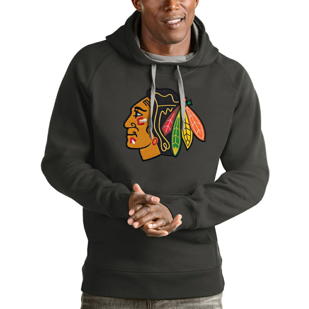 Chicago Blackhawks Antigua Logo Victory Pullover Hoodie Sale