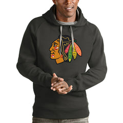 Chicago Blackhawks Antigua Logo Victory Pullover Hoodie Sale