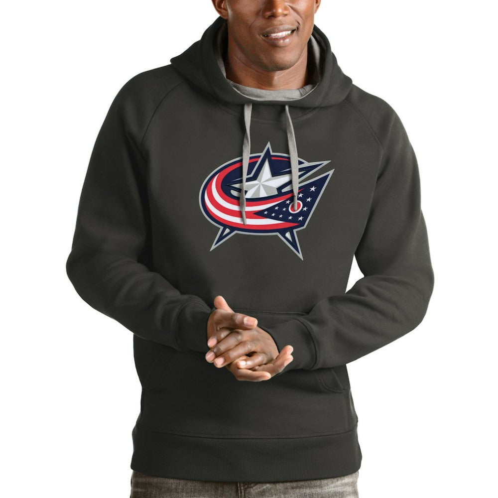 Columbus Blue Jackets Antigua Logo Victory Pullover Hoodie Online