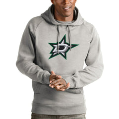Dallas Stars Antigua Logo Victory Pullover Hoodie For Sale