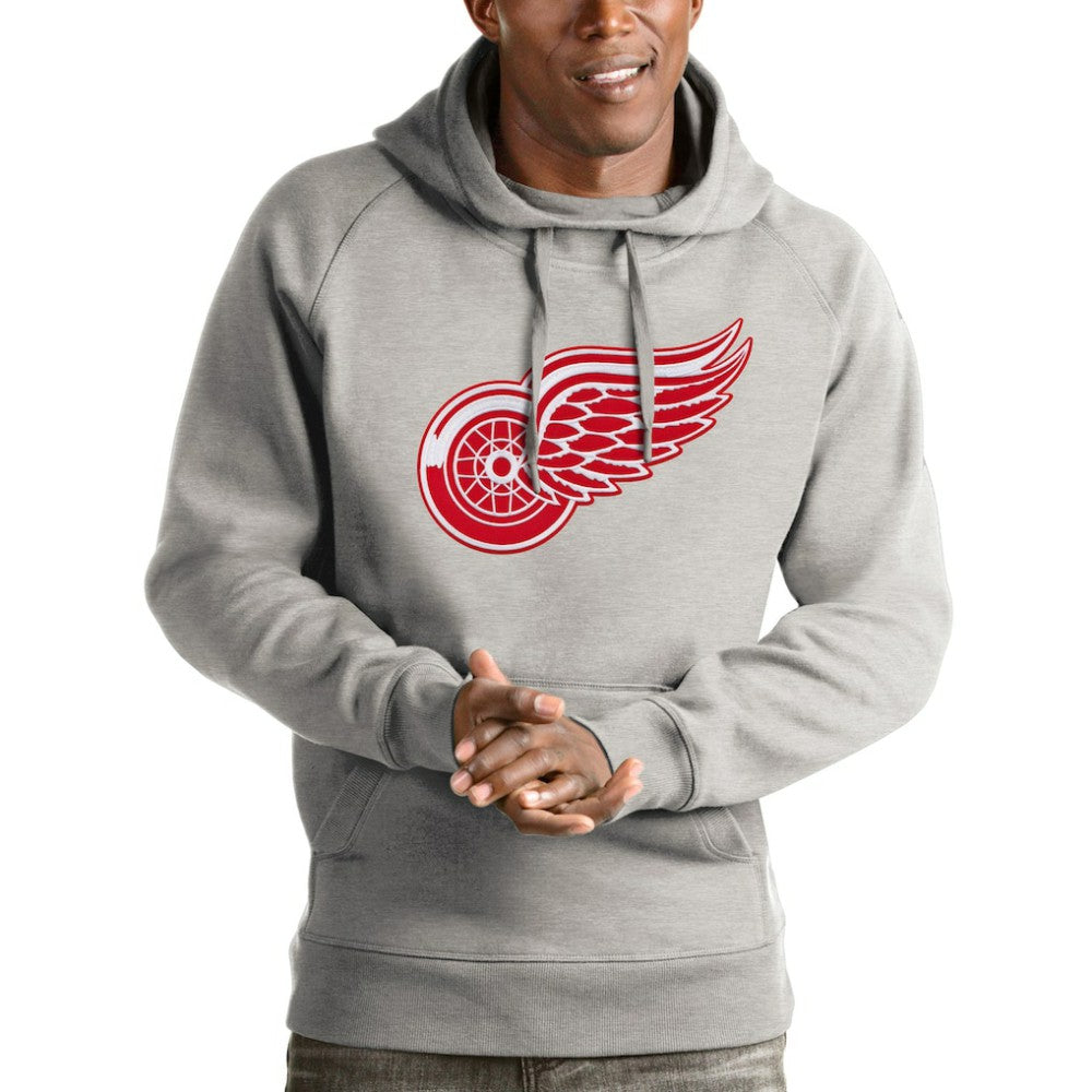 Detroit Red Wings Antigua Logo Victory Pullover Hoodie Online