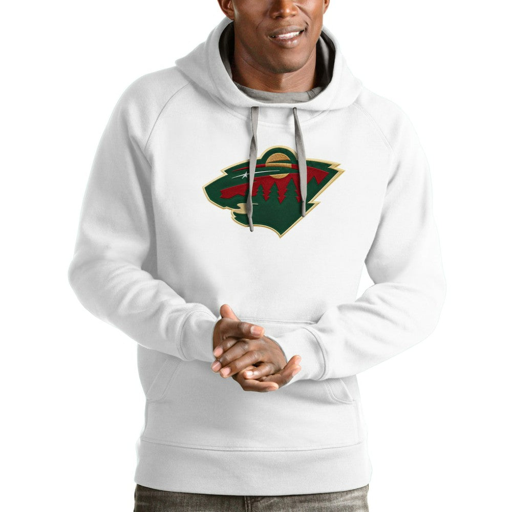 Minnesota Wild Antigua Logo Victory Pullover Hoodie For Sale