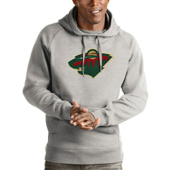Minnesota Wild Antigua Logo Victory Pullover Hoodie For Sale