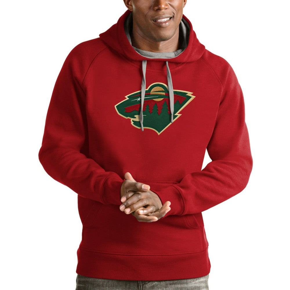 Minnesota Wild Antigua Logo Victory Pullover Hoodie For Sale