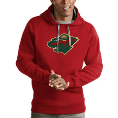 Minnesota Wild Antigua Logo Victory Pullover Hoodie For Sale