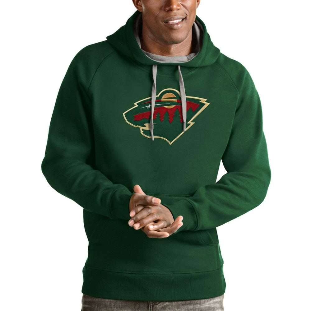 Minnesota Wild Antigua Logo Victory Pullover Hoodie Online