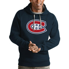 Montreal Canadiens Antigua Logo Victory Pullover Hoodie On Sale