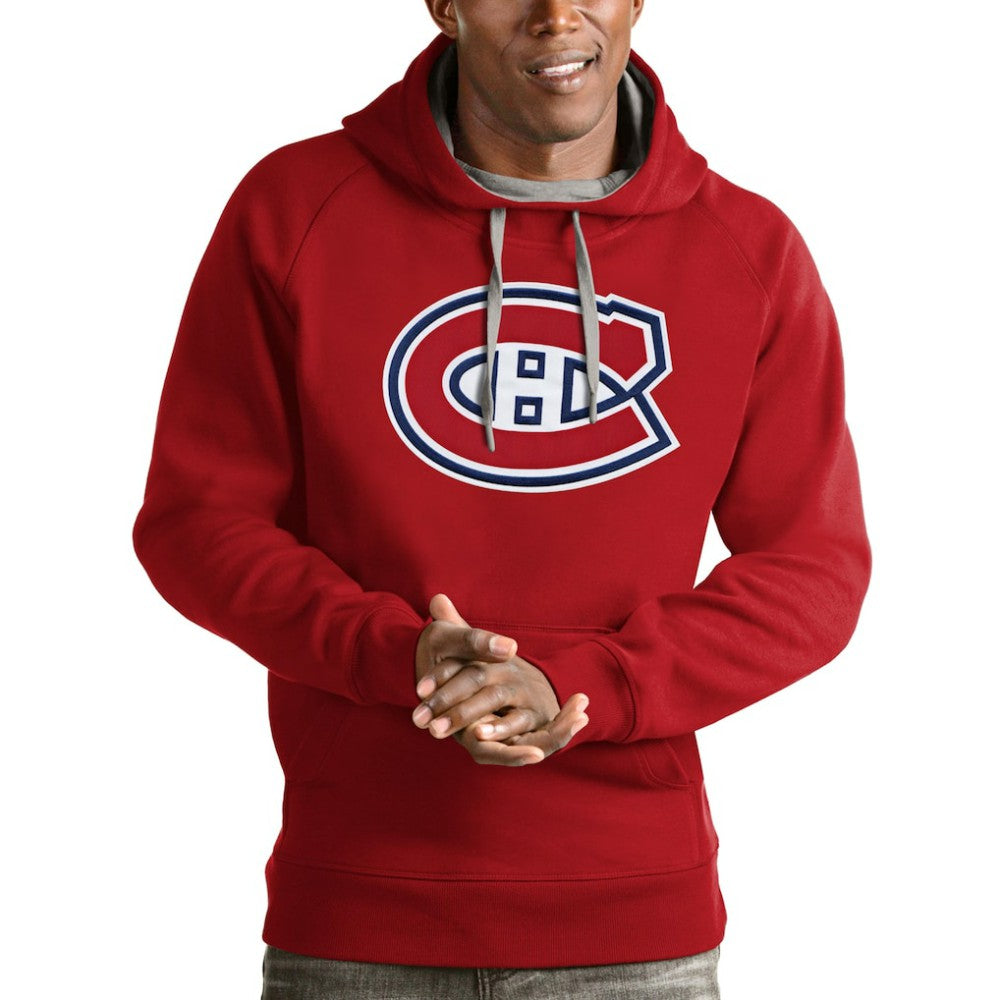 Montreal Canadiens Antigua Logo Victory Pullover Hoodie For Sale