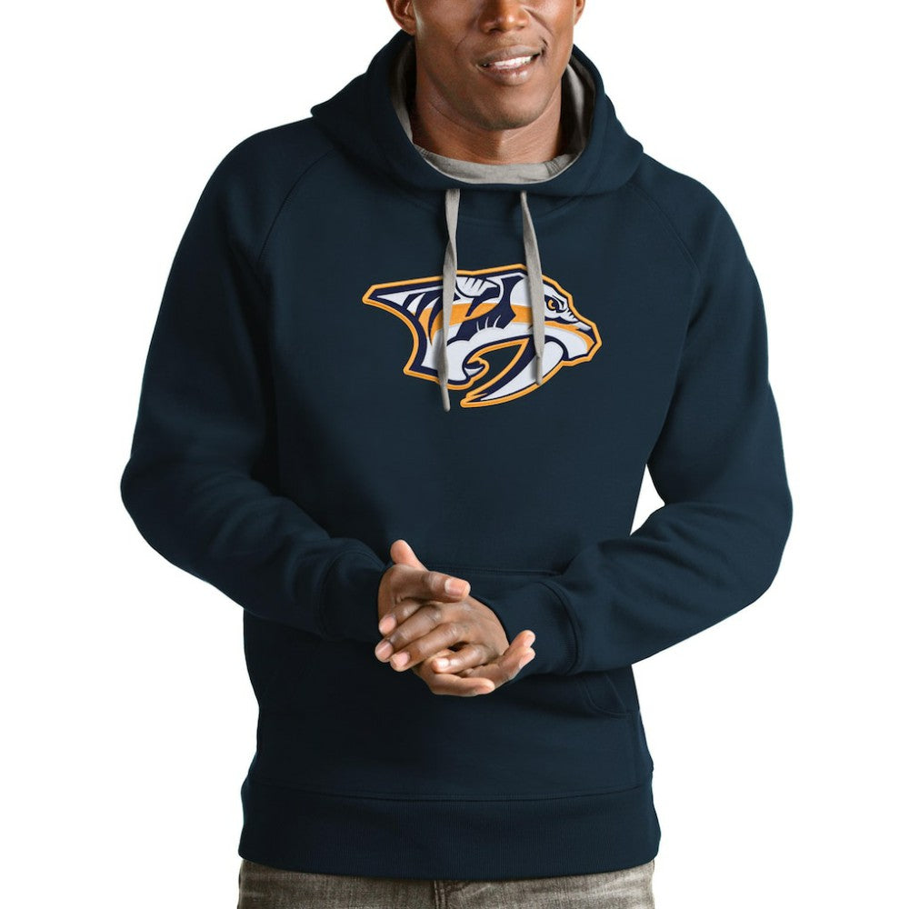 Nashville Predators Antigua Logo Victory Pullover Hoodie For Sale