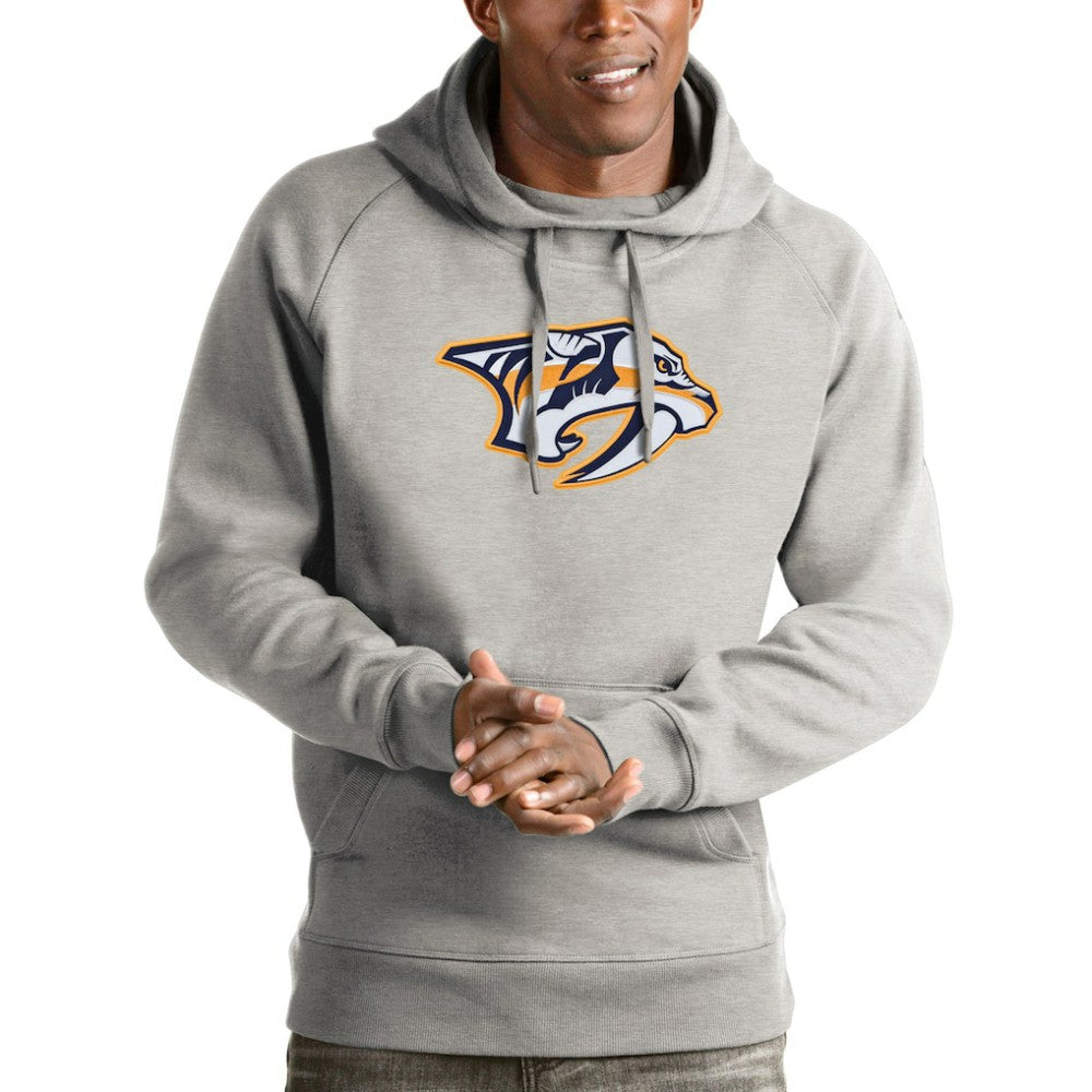 Nashville Predators Antigua Logo Victory Pullover Hoodie On Sale