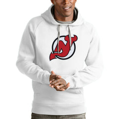 New Jersey Devils Antigua Logo Victory Pullover Hoodie Online