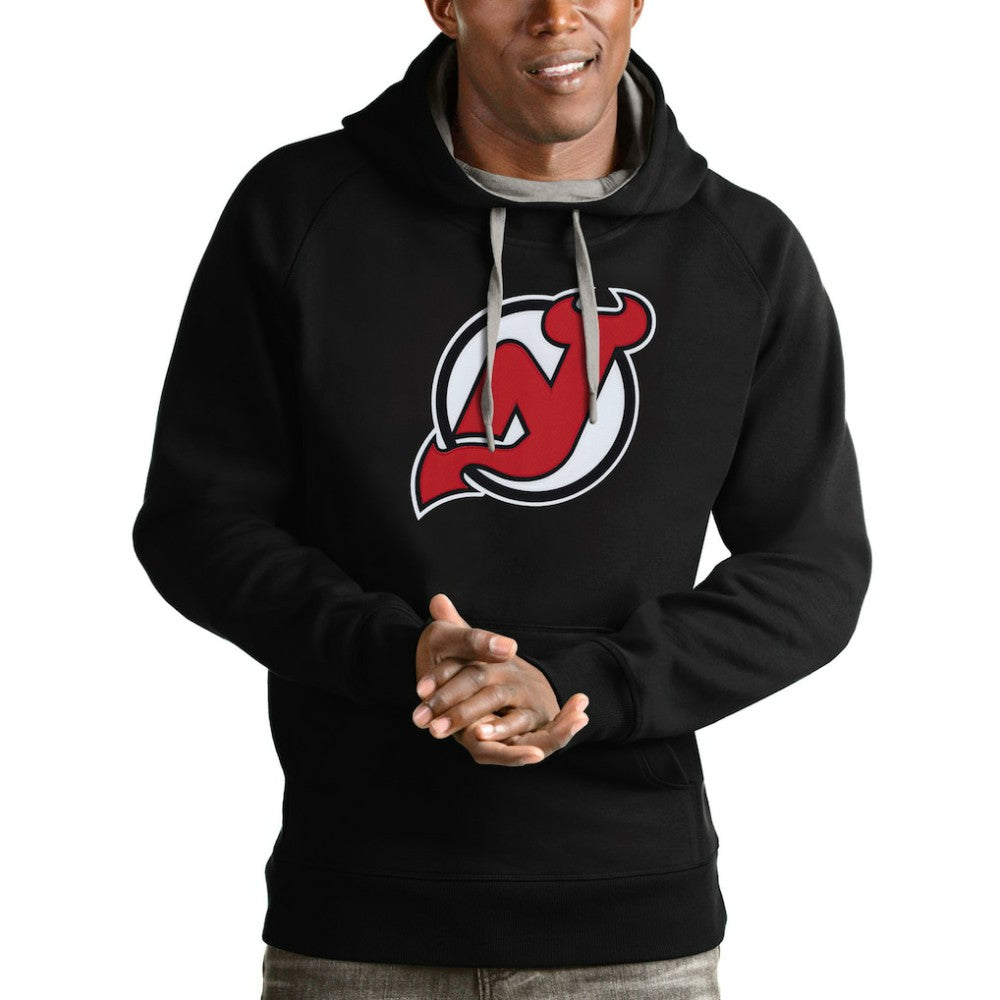 New Jersey Devils Antigua Logo Victory Pullover Hoodie For Sale