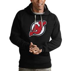 New Jersey Devils Antigua Logo Victory Pullover Hoodie For Sale