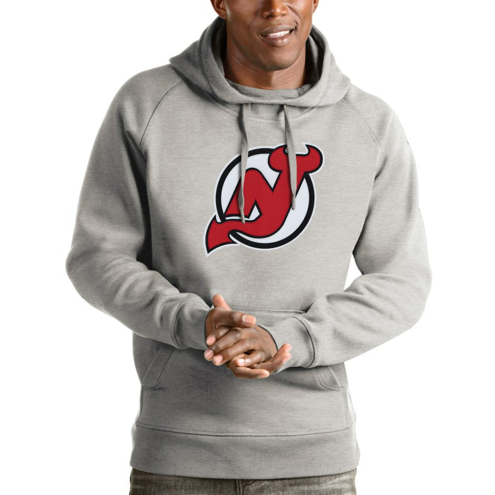 New Jersey Devils Antigua Logo Victory Pullover Hoodie Online