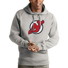 New Jersey Devils Antigua Logo Victory Pullover Hoodie Online