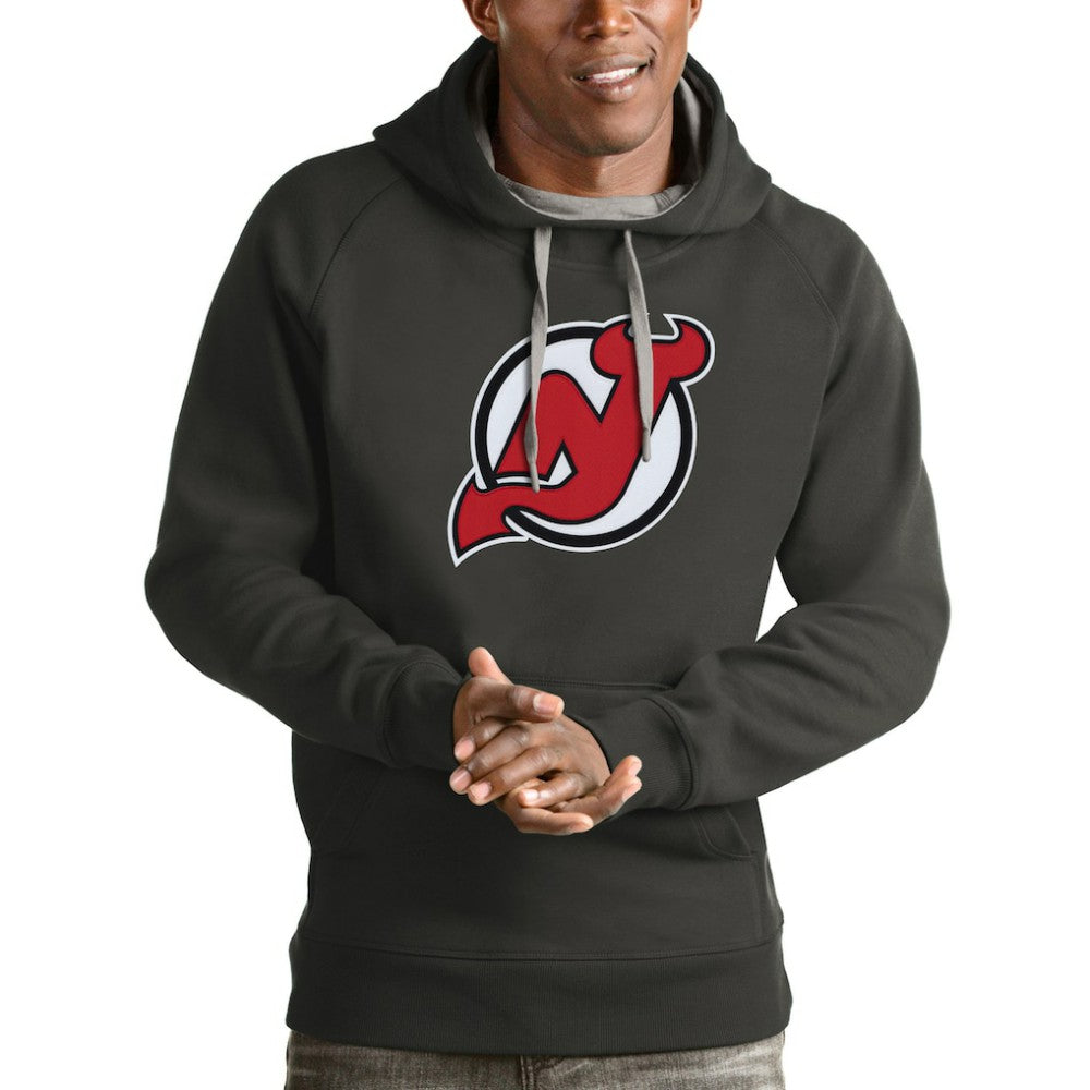 New Jersey Devils Antigua Logo Victory Pullover Hoodie Discount