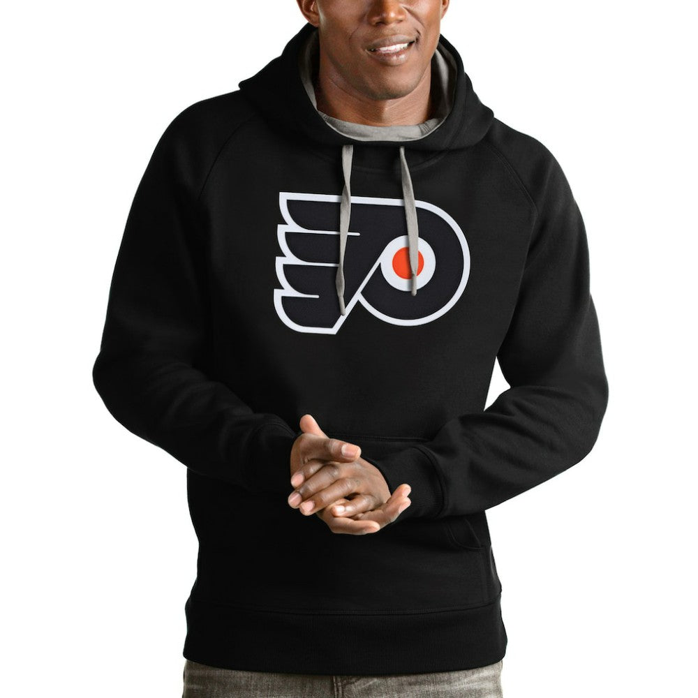 Philadelphia Flyers Antigua Logo Victory Pullover Hoodie For Sale