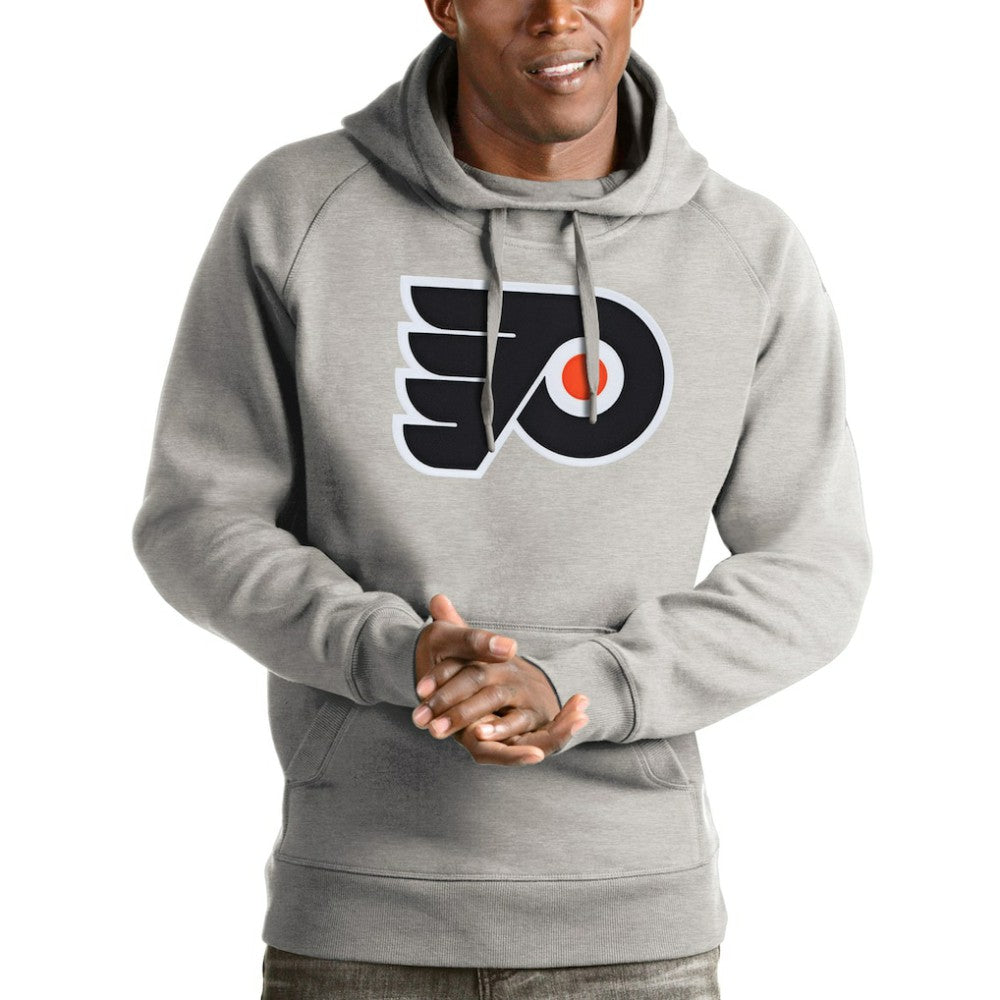 Philadelphia Flyers Antigua Logo Victory Pullover Hoodie For Sale