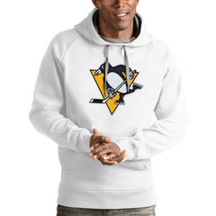 Pittsburgh Penguins Antigua Logo Victory Pullover Hoodie Sale
