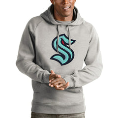 Seattle Kraken Antigua Logo Victory Pullover Hoodie On Sale