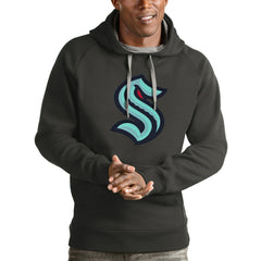 Seattle Kraken Antigua Logo Victory Pullover Hoodie On Sale