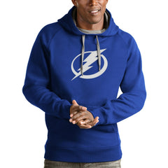 Tampa Bay Lightning Antigua Logo Victory Pullover Hoodie On Sale