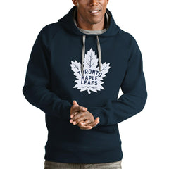 Toronto Maple Leafs Antigua Logo Victory Pullover Hoodie On Sale