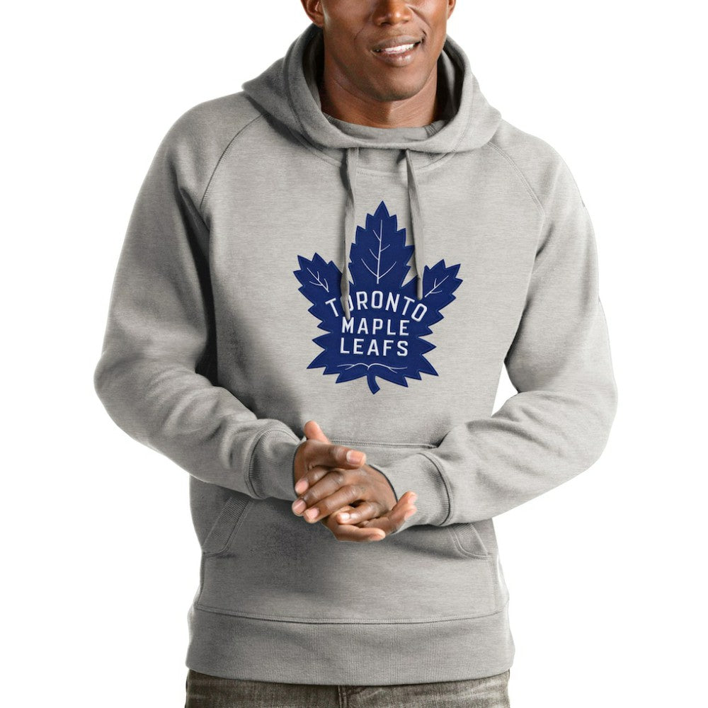 Toronto Maple Leafs Antigua Logo Victory Pullover Hoodie Sale