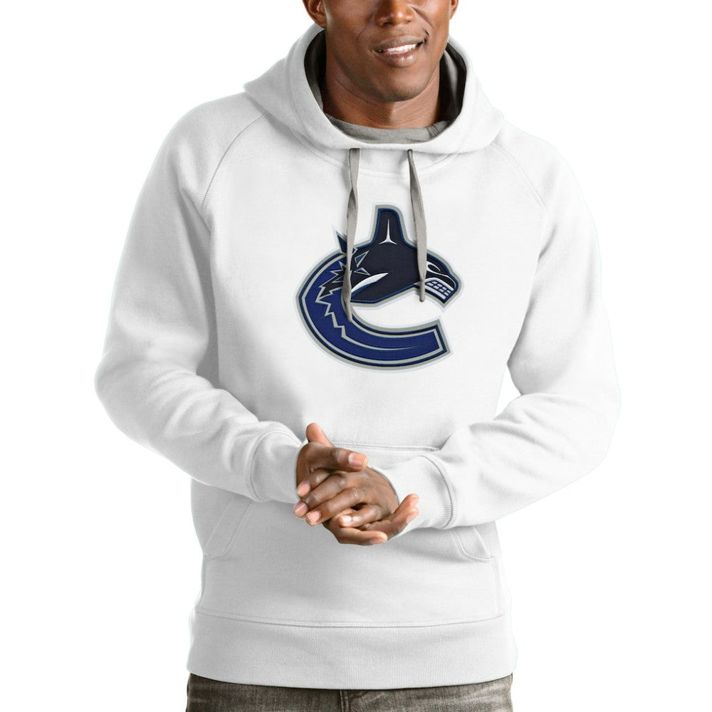 Vancouver Canucks Antigua Logo Victory Pullover Hoodie Sale