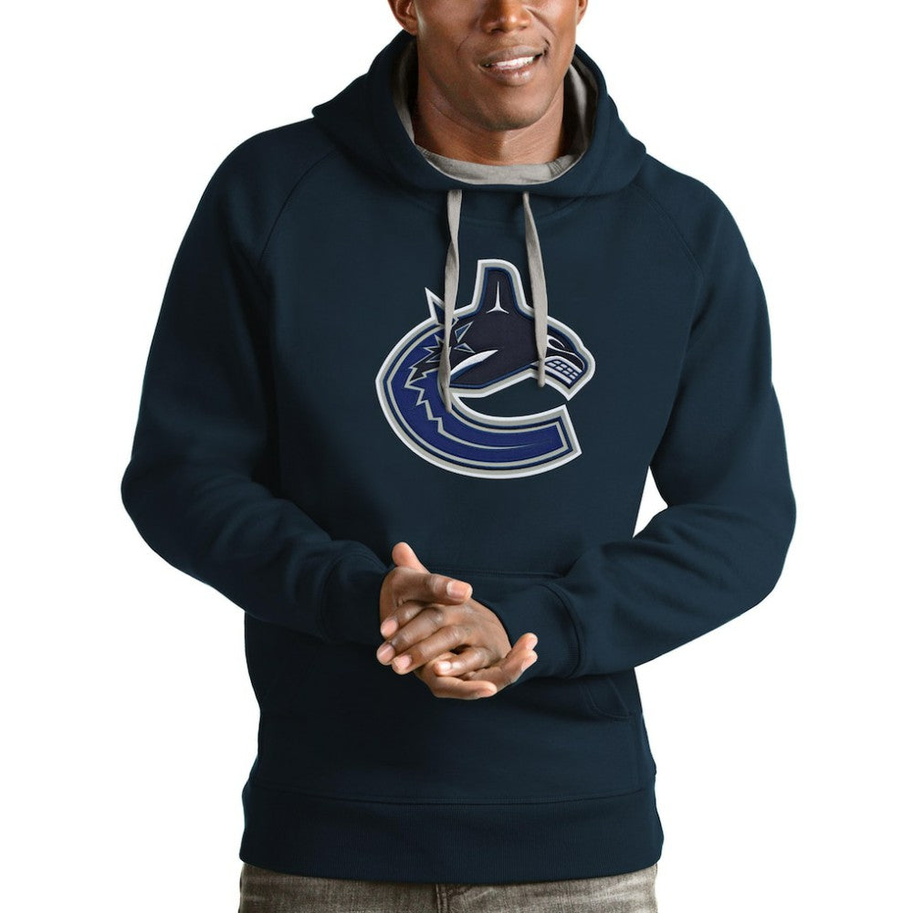 Vancouver Canucks Antigua Logo Victory Pullover Hoodie Outlet