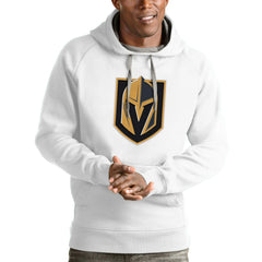 Vegas Golden Knights Antigua Logo Victory Pullover Hoodie For Sale