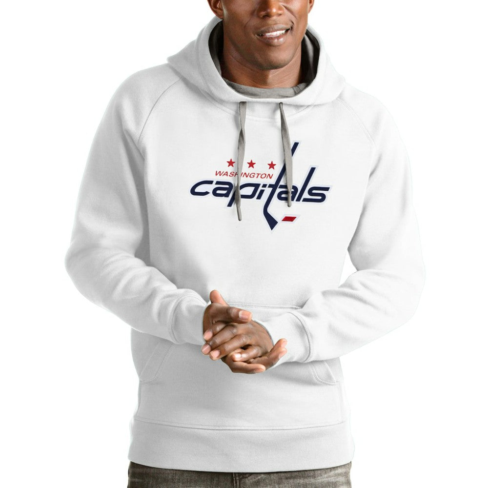 Washington Capitals Antigua Logo Victory Pullover Hoodie Online