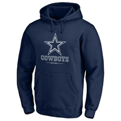 Dallas Cowboys  Logo Team Lockup Fitted Pullover Hoodie