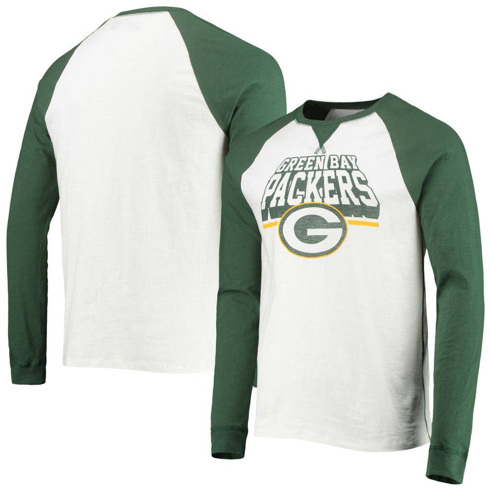 Green Bay Packers  Junk Food Colorblock Raglan Long Sleeve T-Shirt
