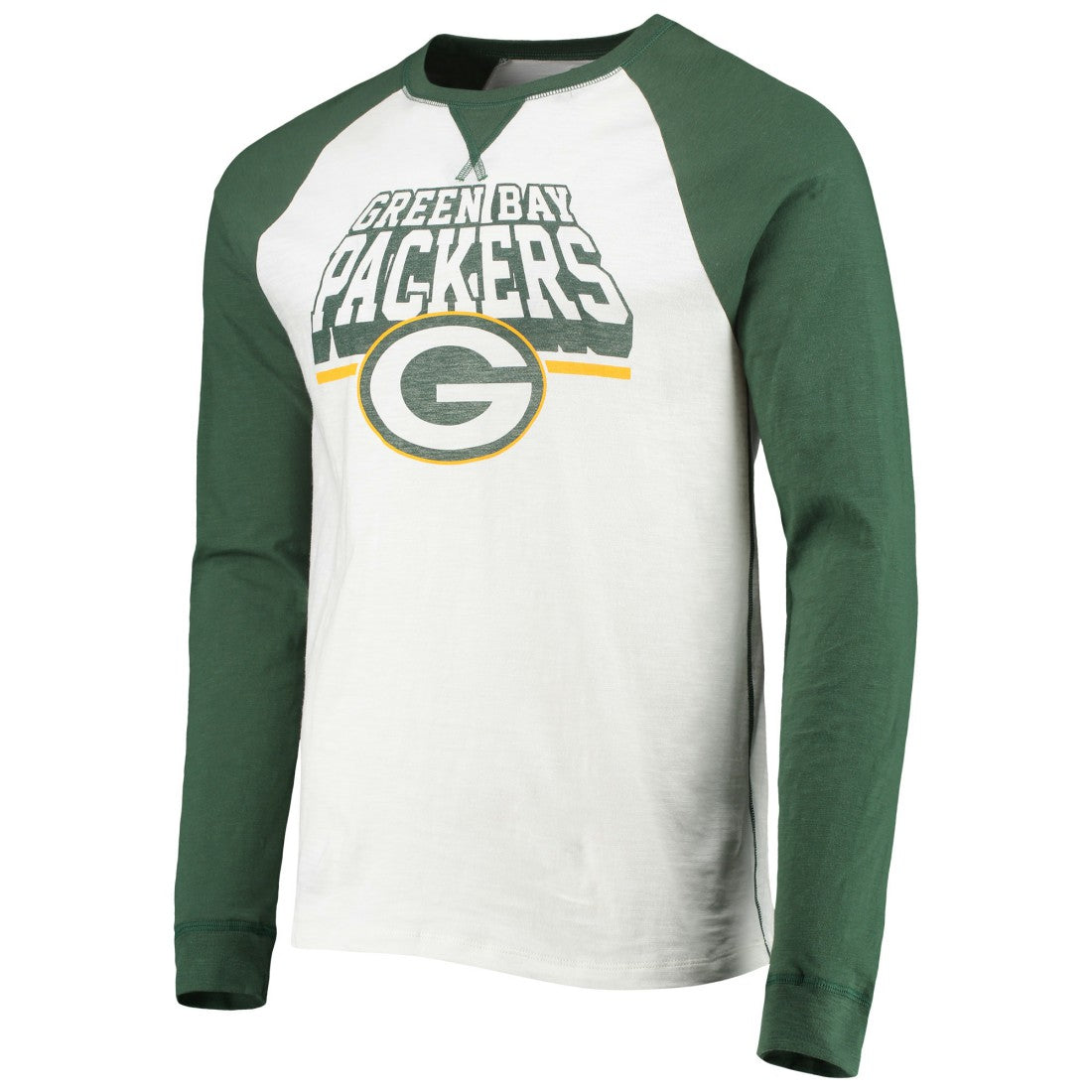 Green Bay Packers  Junk Food Colorblock Raglan Long Sleeve T-Shirt