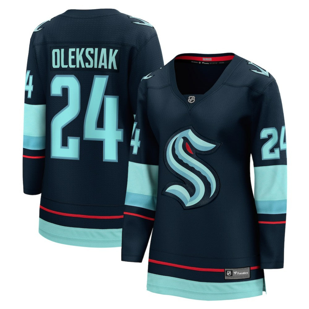 Jamie Oleksiak Seattle Kraken Fanatics Women's Home Breakaway Player Jersey For Sale