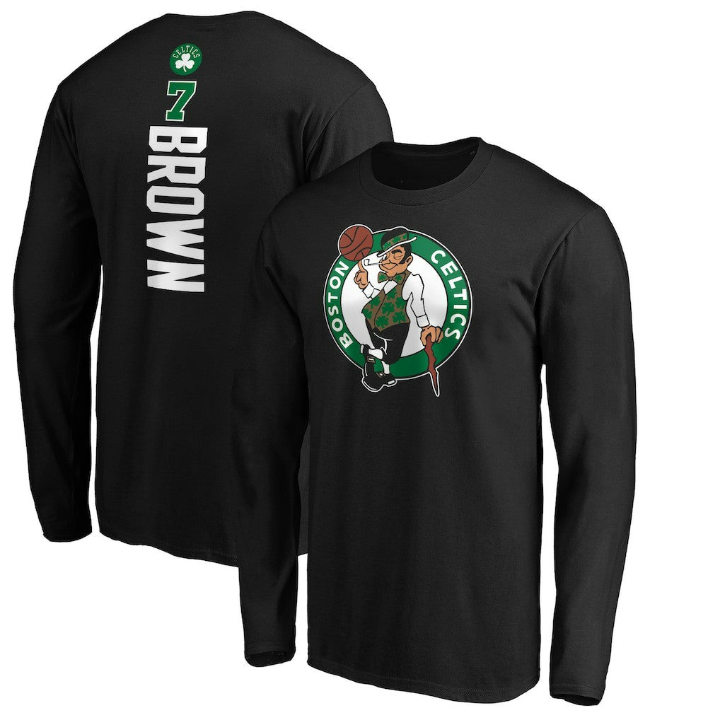 Jaylen Brown Boston Celtics Playmaker Name & Number Long Sleeve T-Shirt New