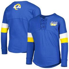 Los Angeles Rams New Era Girls Youth Lace-Up Long Sleeve T-Shirt