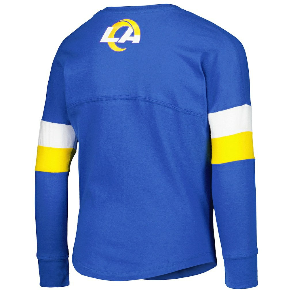 Los Angeles Rams New Era Girls Youth Lace-Up Long Sleeve T-Shirt