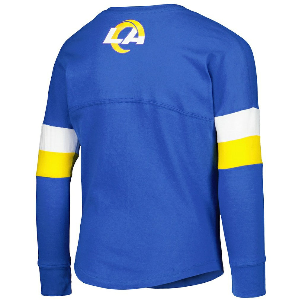 Los Angeles Rams New Era Girls Youth Lace-Up Long Sleeve T-Shirt