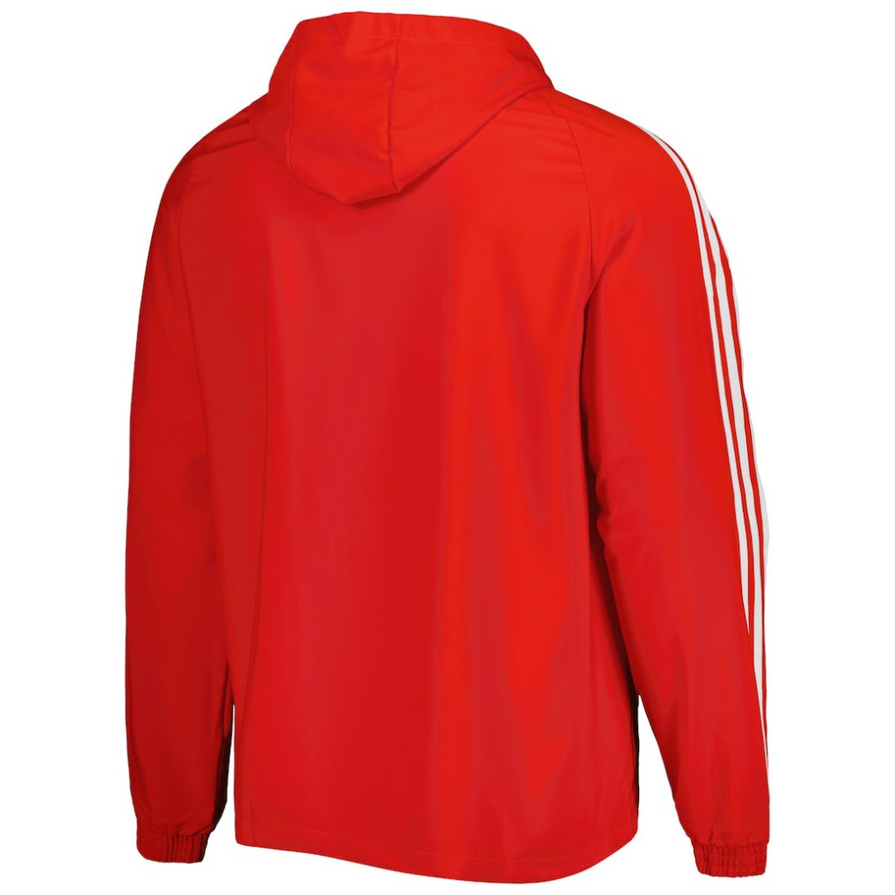 Bayern Munich DNA Raglan Full-Zip Hoodie Windbreaker Jacket Red - Adidas
