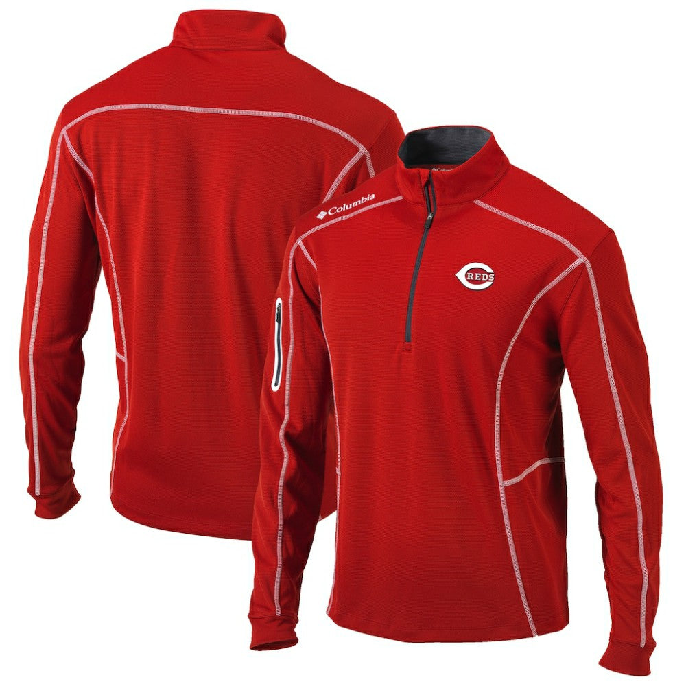 Cincinnati Reds Columbia Shotgun Omni-Wick Quarter-Zip Pullover Jacket | MLB Online
