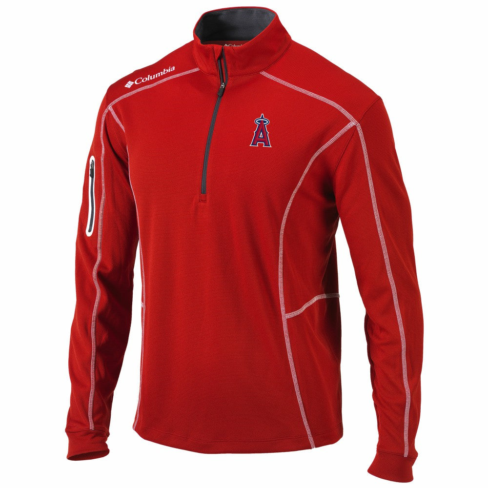 Los Angeles Angels Columbia Shotgun Omni-Wick Quarter-Zip Pullover Jacket | MLB Discount